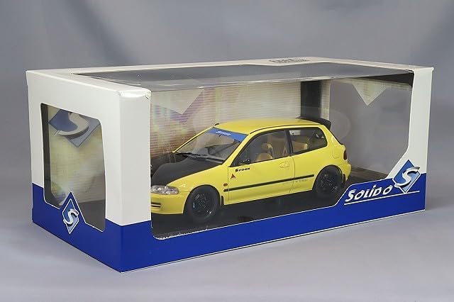 ソリド 1/18 ホンダ シビック EG6 スプーン バージョン 1991 イエロー